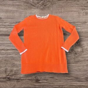 Moth Anthropologie Crewneck Sweater Tangerine Size XS